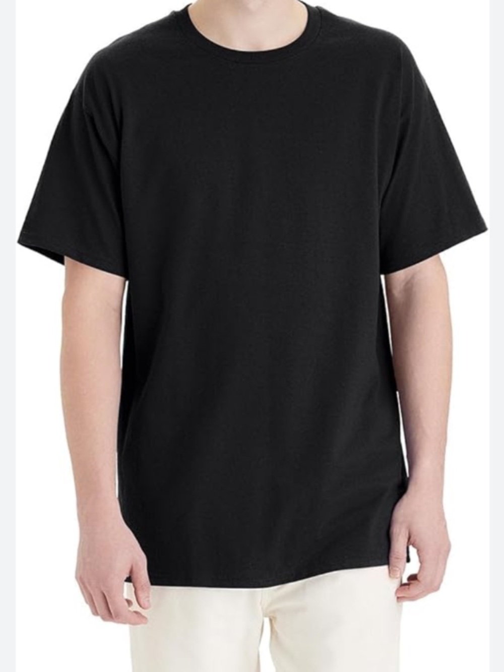 Hanes Men's Classic Black Crew Neck T-Shirt size  xl nwt